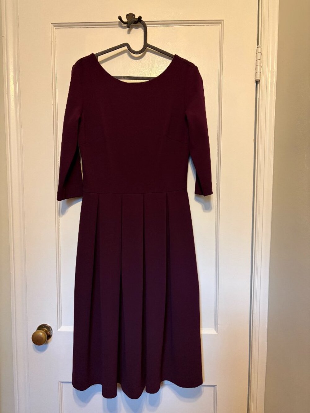 Purple long sleeve midi dress US Size 6